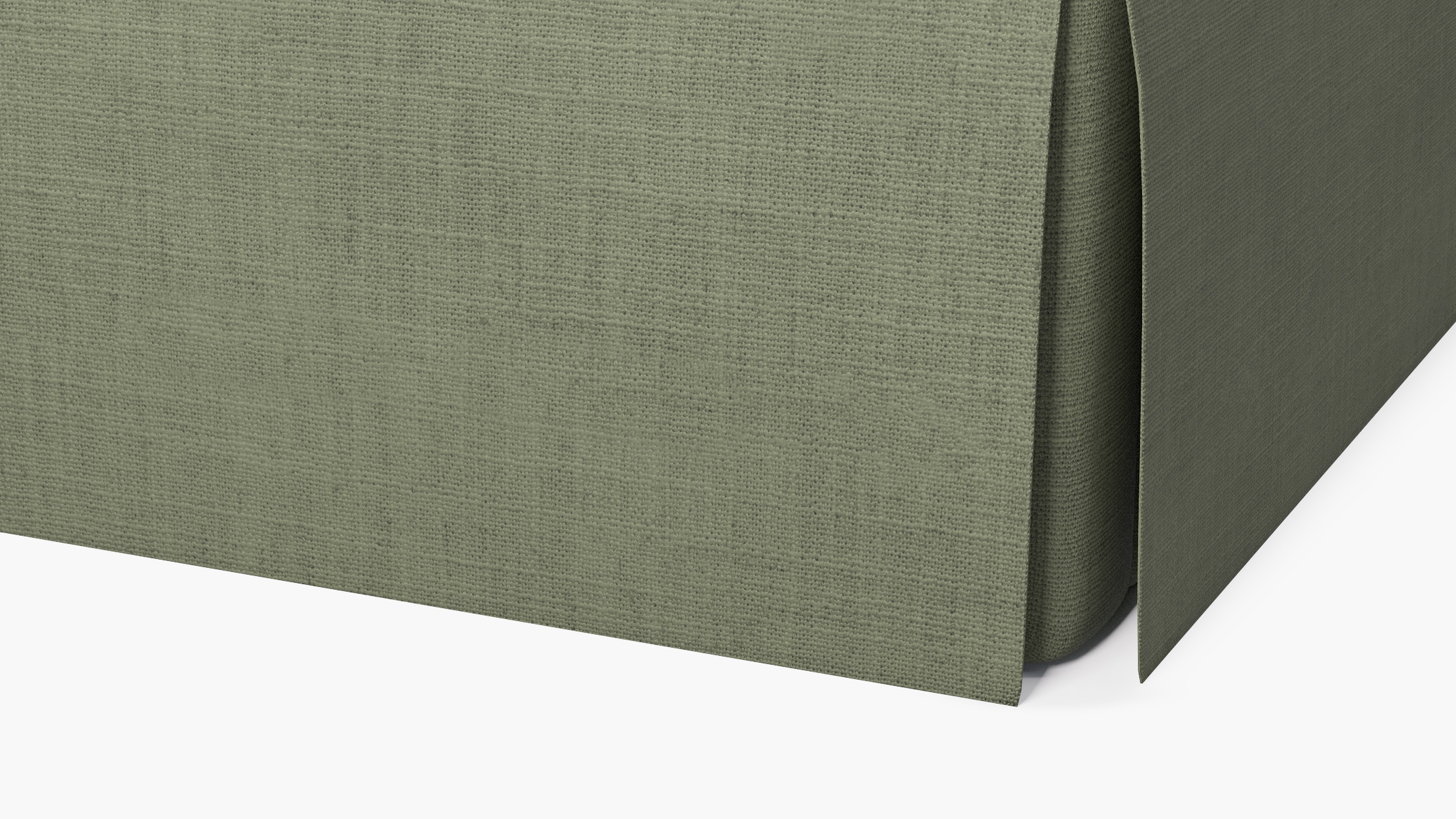 Skirted Track Arm Sofa, Moss Luxe Linen, Extra Deep (43") - Image 6