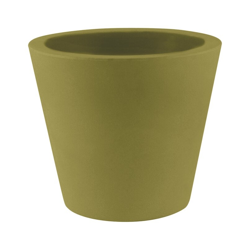 Vondom Cono Plastic Pot Planter Color: Khaki, Size: 31.5" H x 31.5" W x 31.5" D - Image 0