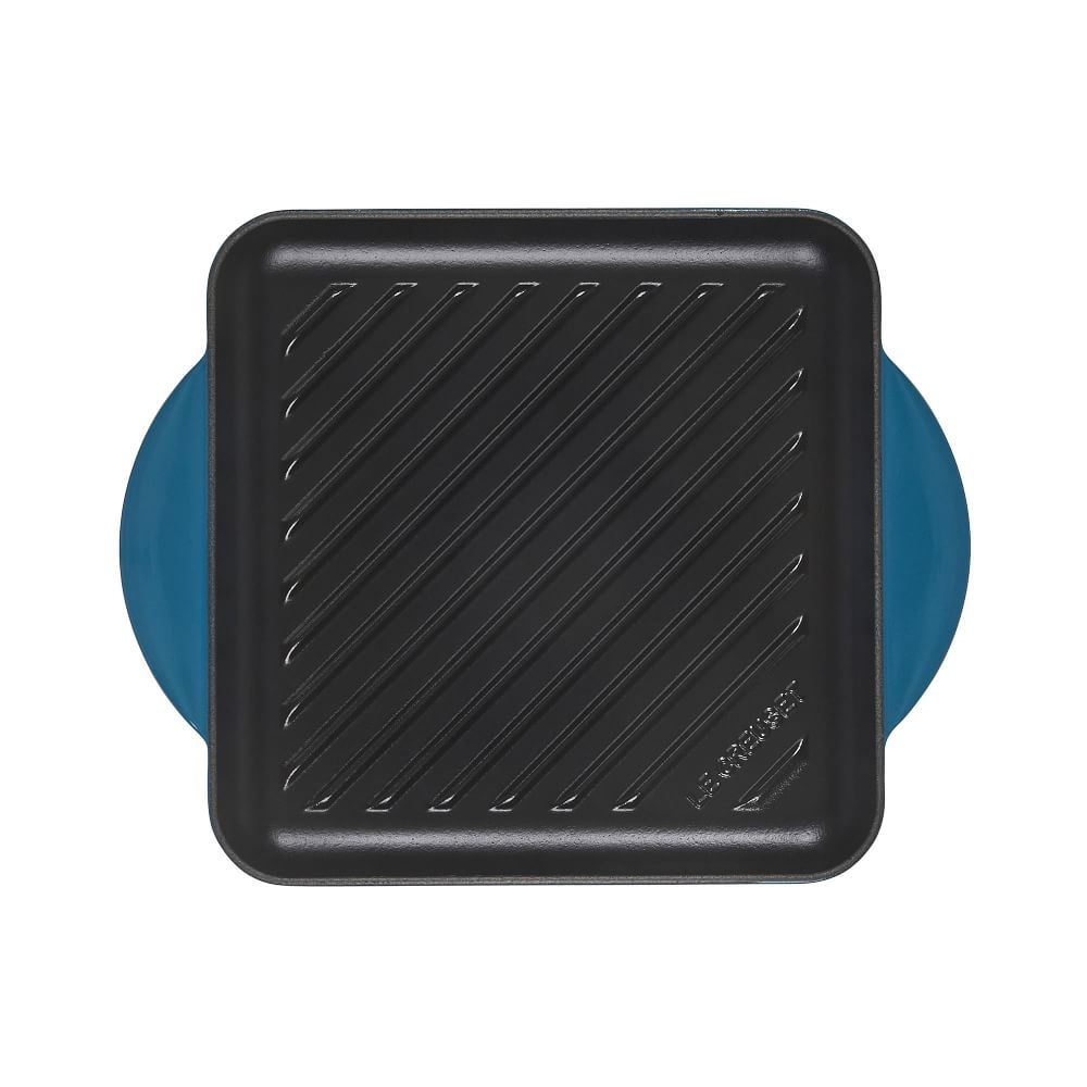 Cast Iron Square Grill, Deep Teal, 9.5" - Image 0