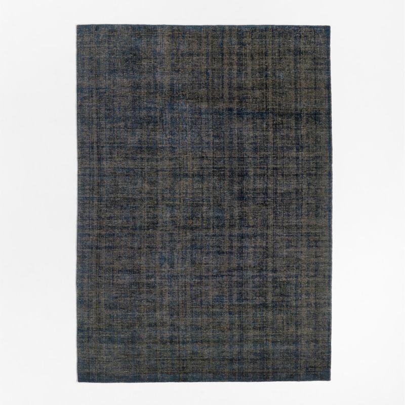 Whistler Viscose and Jute Blend Handwoven Blue Area Rug 8'x10' - Image 0