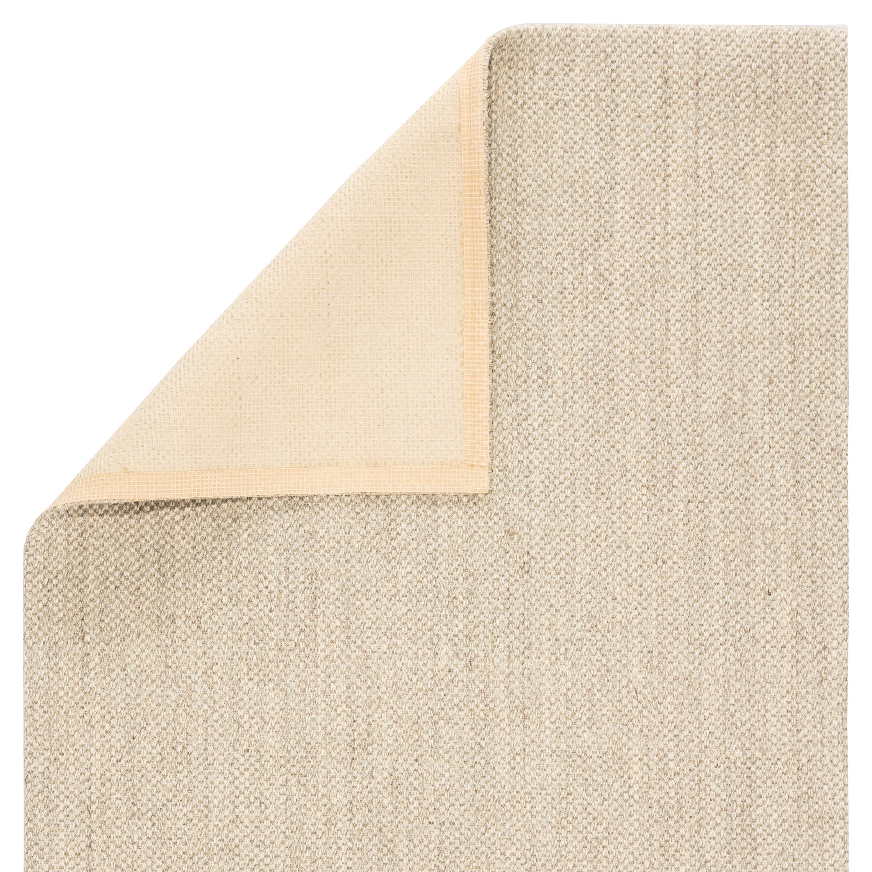 Naples Natural Solid White/ Taupe Area Rug (9' X 12') - Image 2