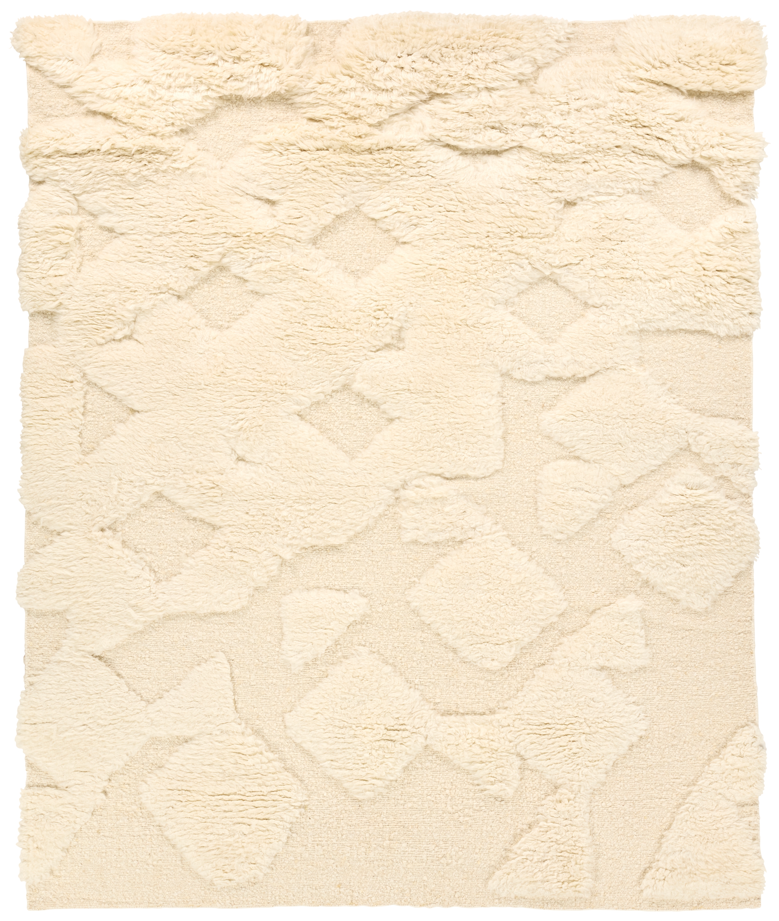Michael Habachy By Giza GAM01 Handmade Geometric White Area Rug (8'x10') - Image 0