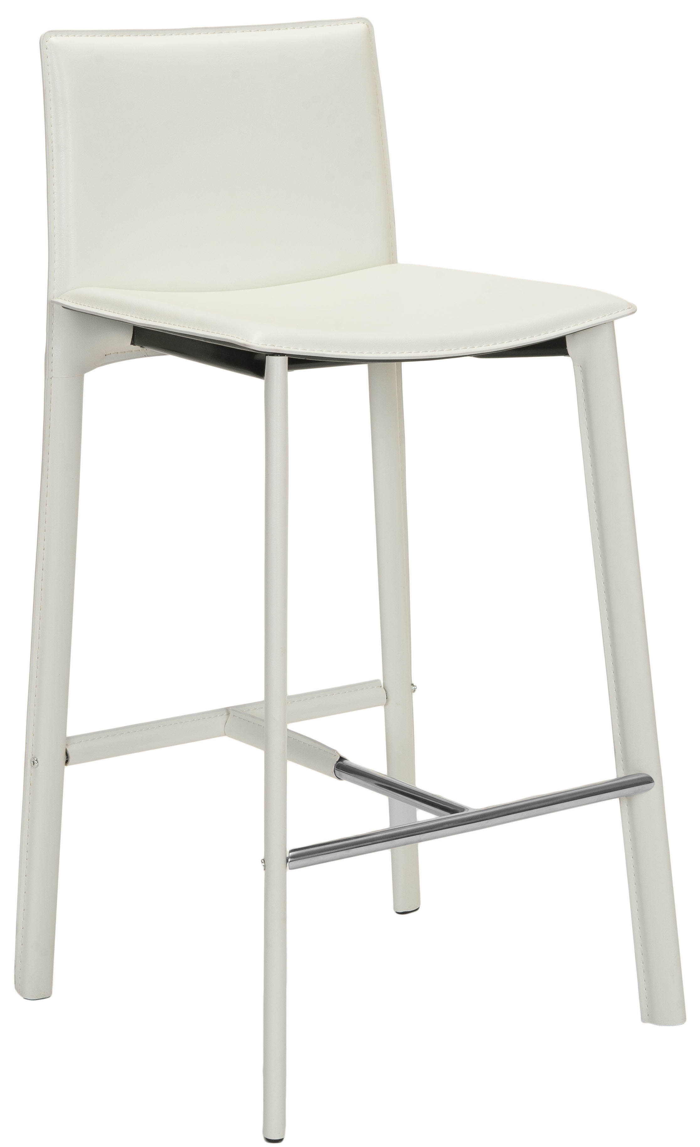 Janet 28.5" H Bar Stool (Set Of 2) - White/Chrome - Safavieh - Image 2
