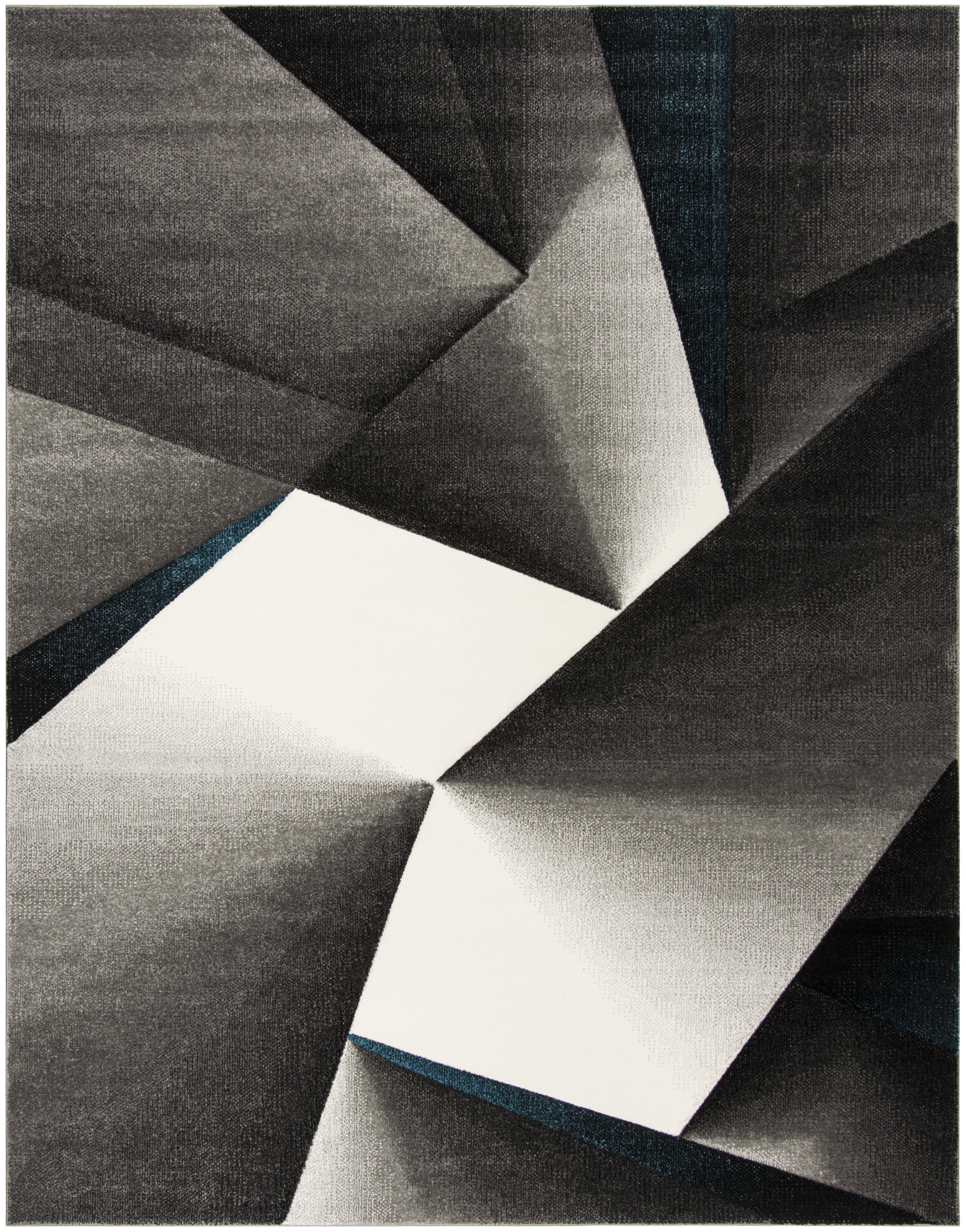 Arlo Home Woven Area Rug, HLW714D, Grey/Teal,  8' X 10' - Image 0