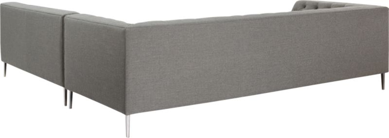 Savile Tufted Sectional Sofa Bloce Grey - Image 3