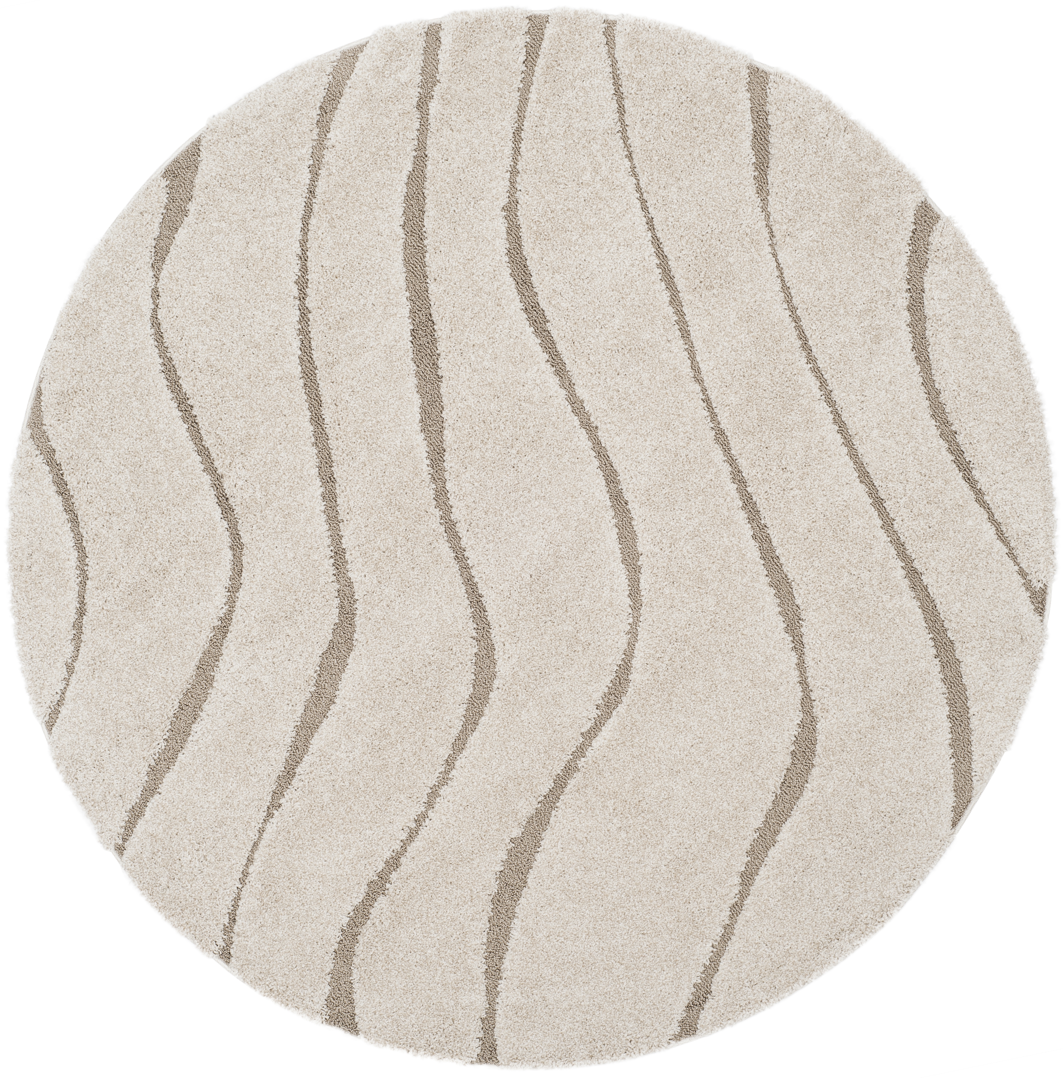 Arlo Home Woven Area Rug, SG472-1113, Cream/Beige,  6' 7" X 6' 7" Round - Image 0