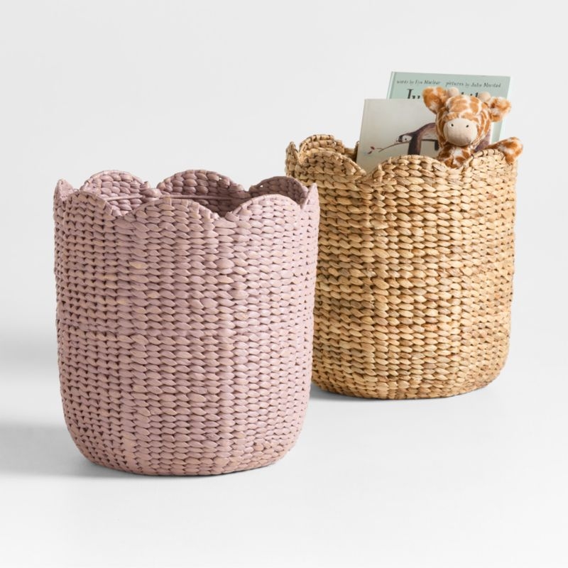 Bloom Lilac Woven Large Floor Storage Bin - Image 3