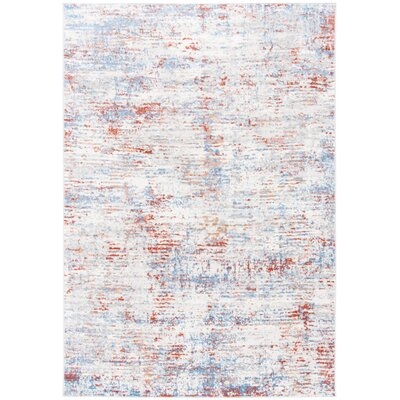 Knudson Abstract Ivory/Rust Area Rug - Image 0