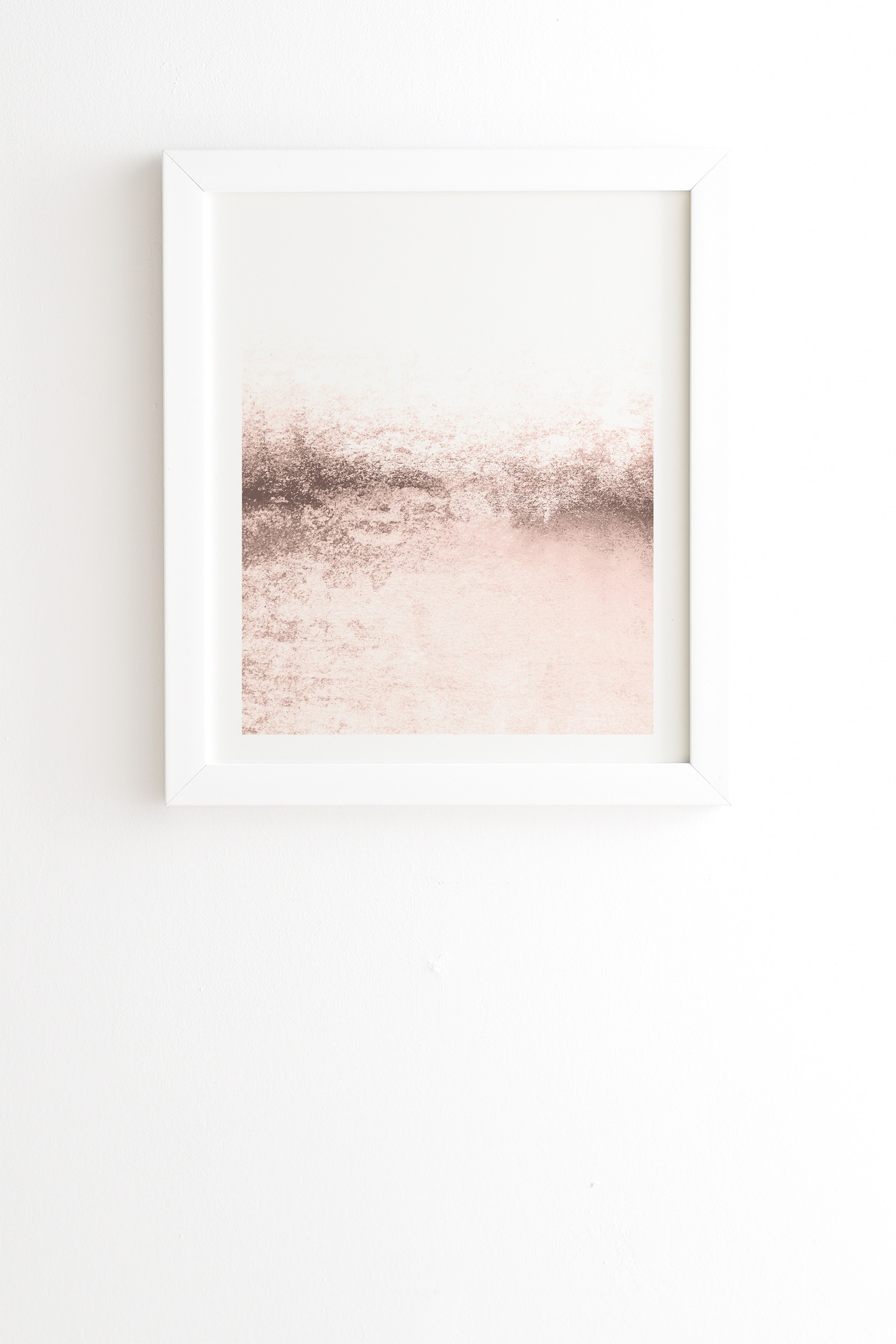 Snowdreamer Blush Light by Monika Strigel - Framed Wall Art Basic White 8" x 9.5" - Image 0