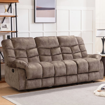 Edilmar 83.1'' Wide Contemporary and Overstuffed Manual Reclining Sofa with Wide Backrest - Image 0