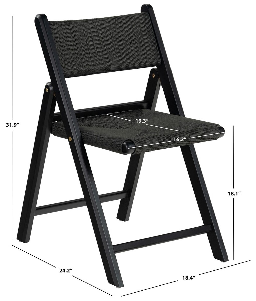 Shaylie Folding Dining Chair - Black - Image 6