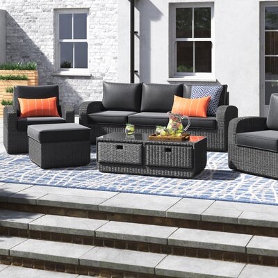 Ovellette 5 Piece Sofa Seating Group Set with Cushions - Image 0
