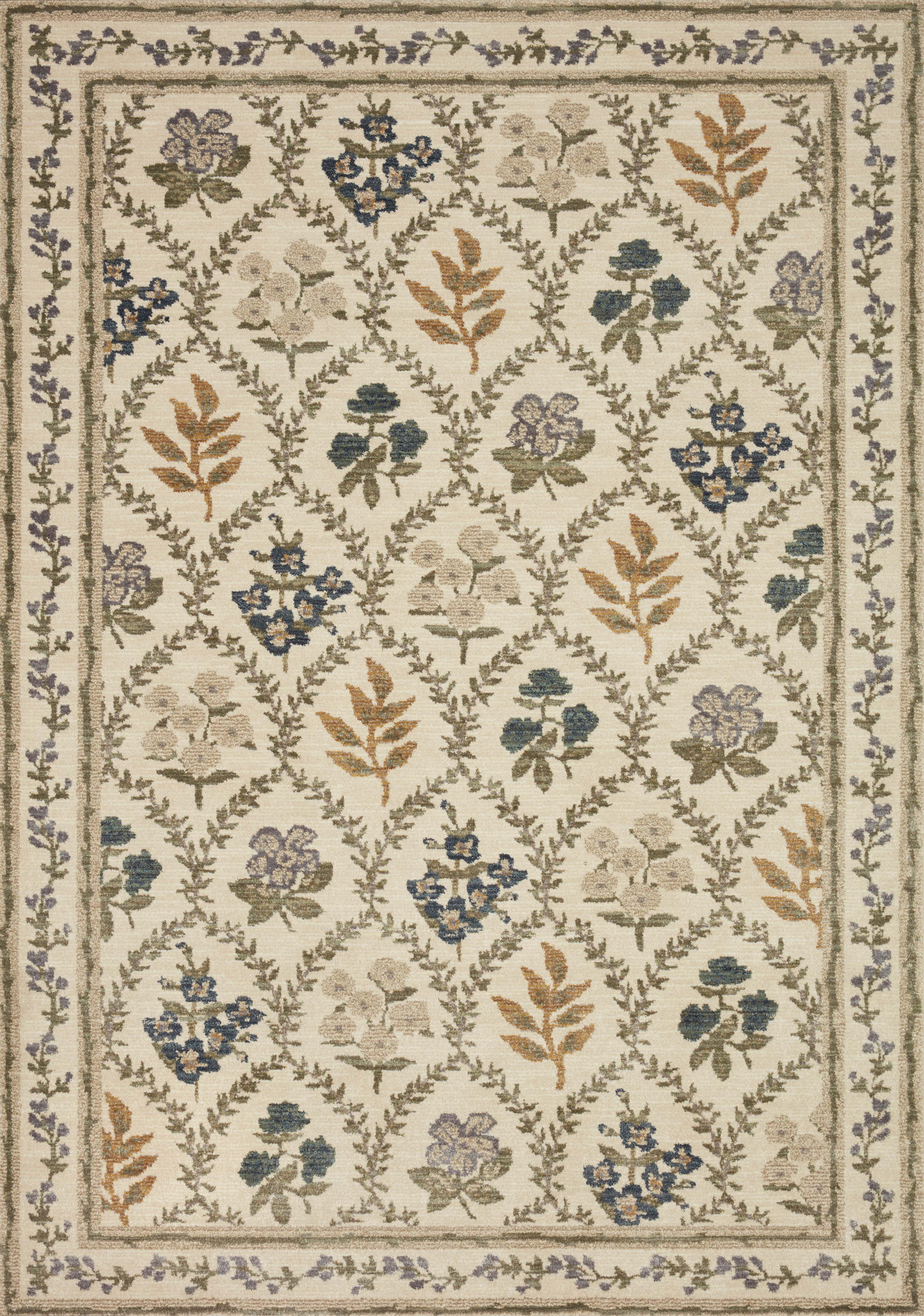 Rifle Paper Co. x Loloi Fiore Ivory 5' x 7'-10" - Image 0