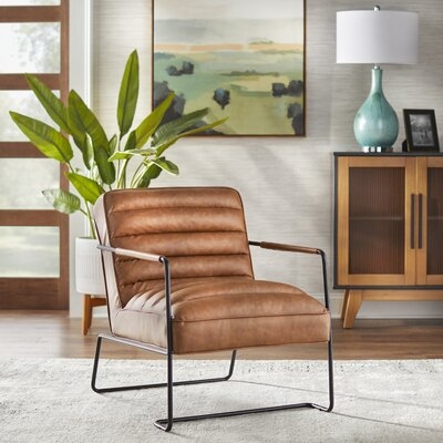 Adyline Vegan Leather Armchair - Image 0