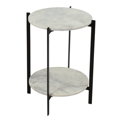 Hurhula Marble Top End Table with Storage - Image 0