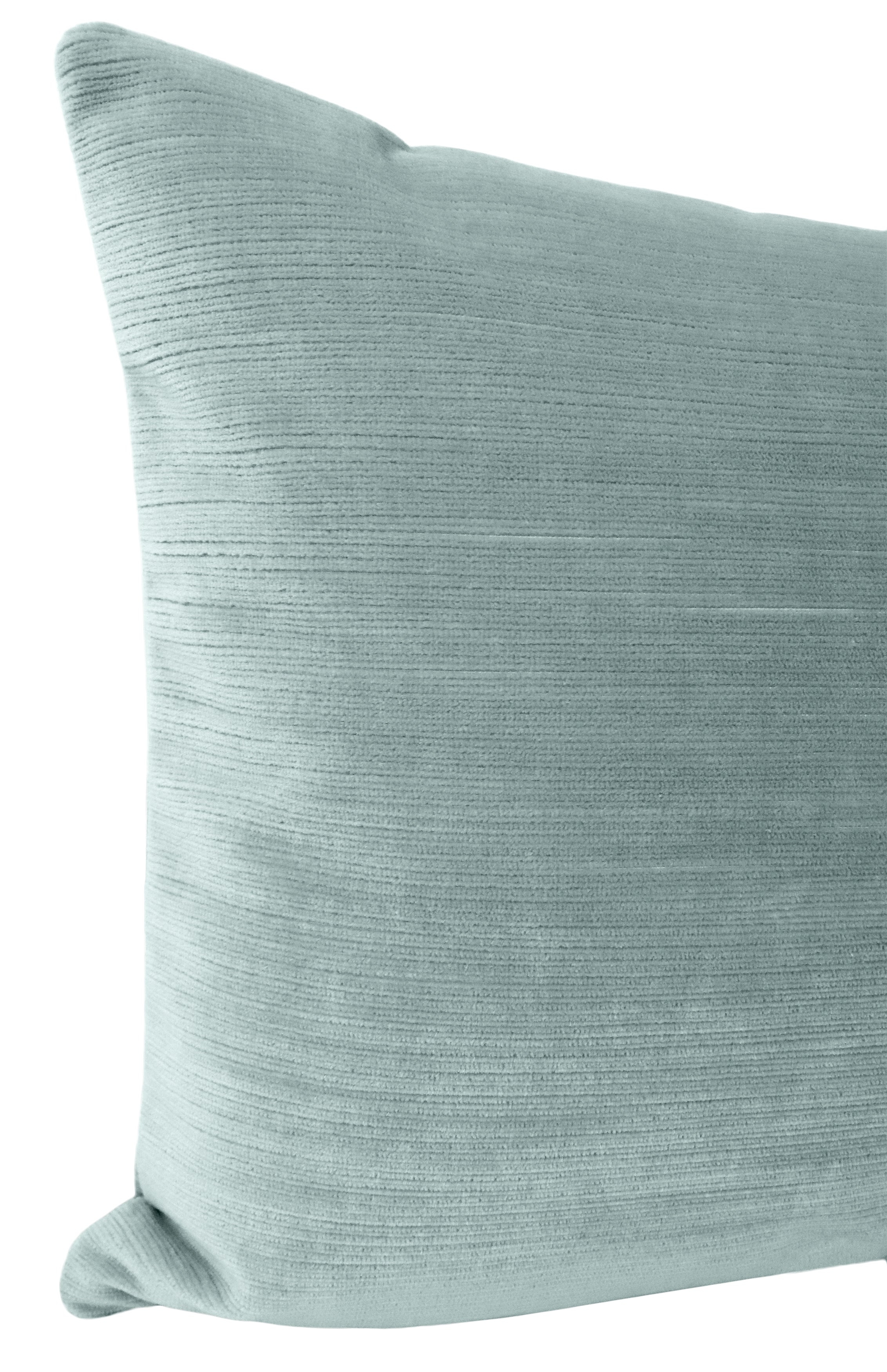 THE XL LUMBAR :: STRIE VELVET // CERULEAN BLUE - BY THE YARD - Image 3