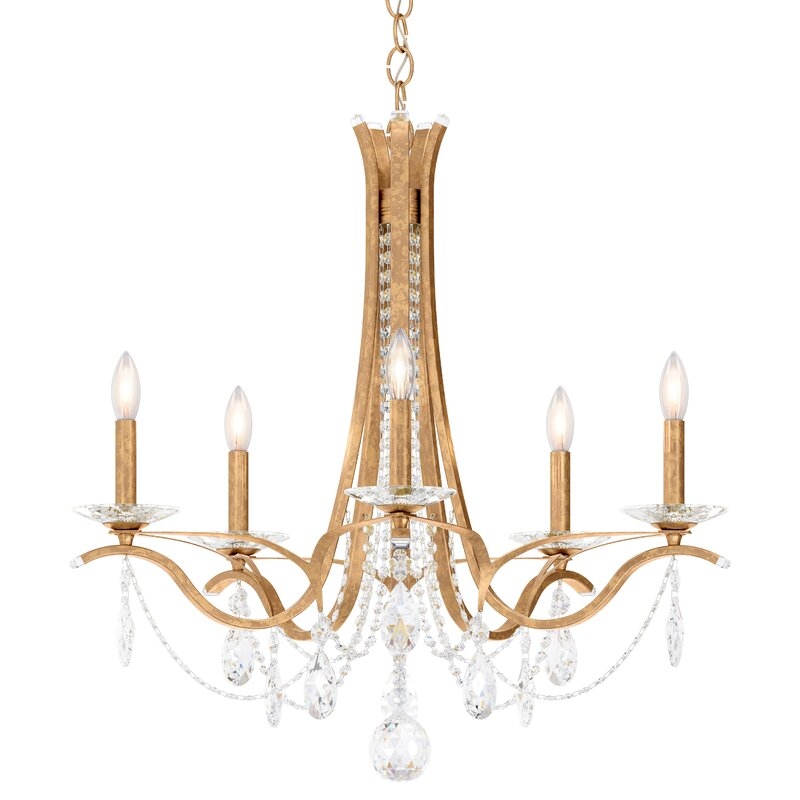 Schonbek Vesca 5-Light Candle Style Classic / Traditional Chandelier with Crystal Accents - Image 0