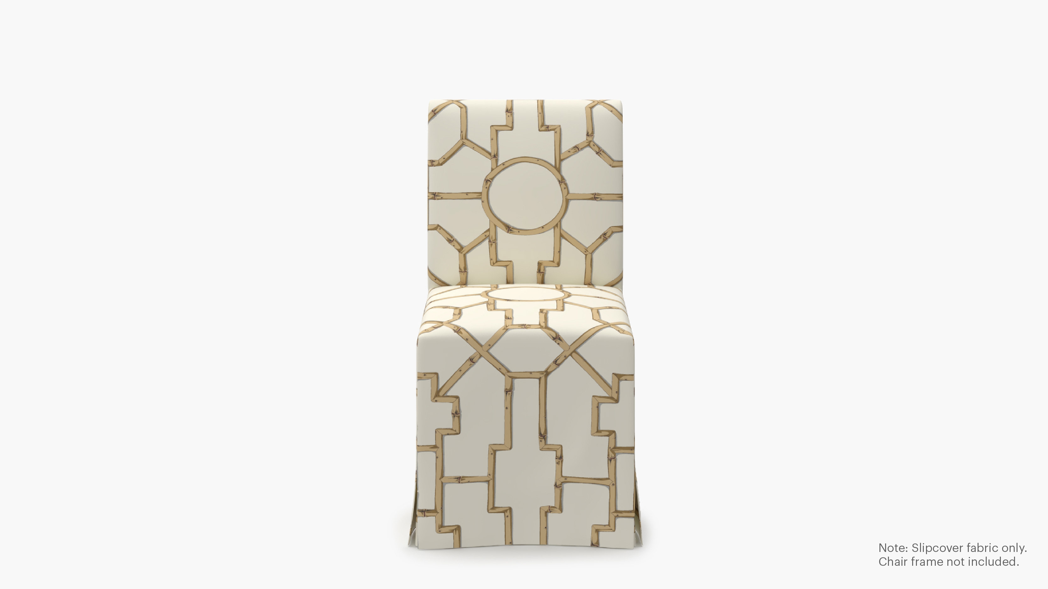 Slipcovered Signature Dining Chair - Cover Only, Tan Baldwin Bamboo - Image 0