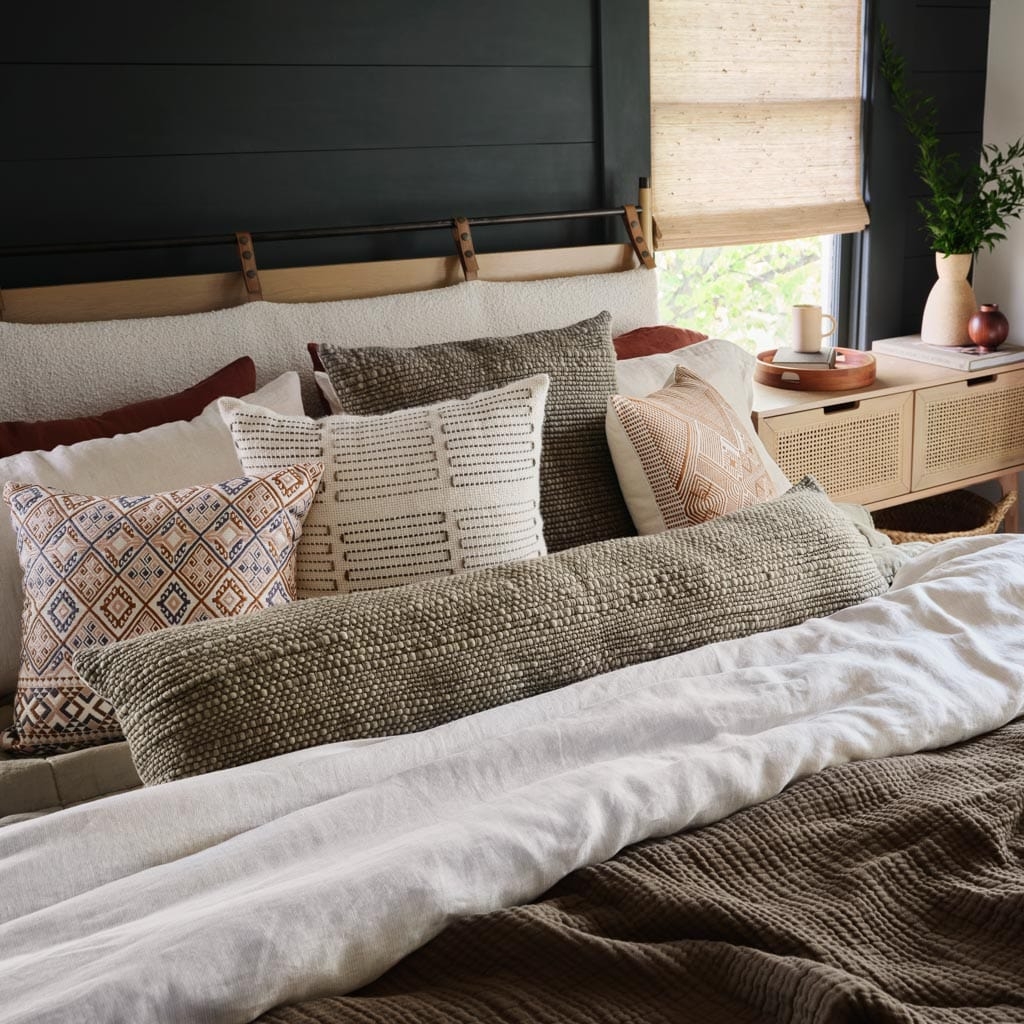 The Citizenry Isidora Lumbar Pillow | 12" x 48" | Olive - Image 10