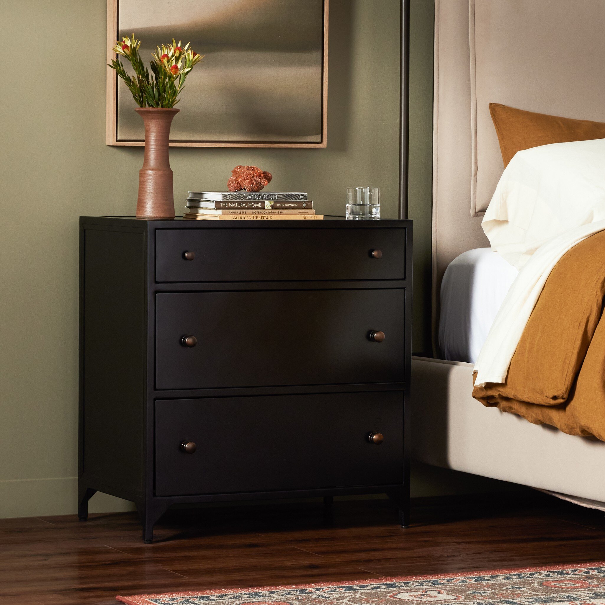 Belmont Large Storage Nightstand-Black - Image 14