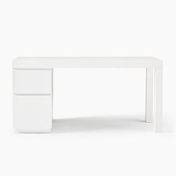 Parsons File Cabinet + Desk Set, White - Image 3