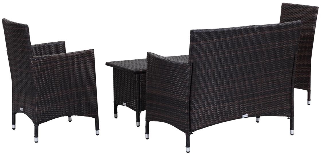 Figueroa 4 Pc Outdoor Set - Brown/Sand - Safavieh - Image 6