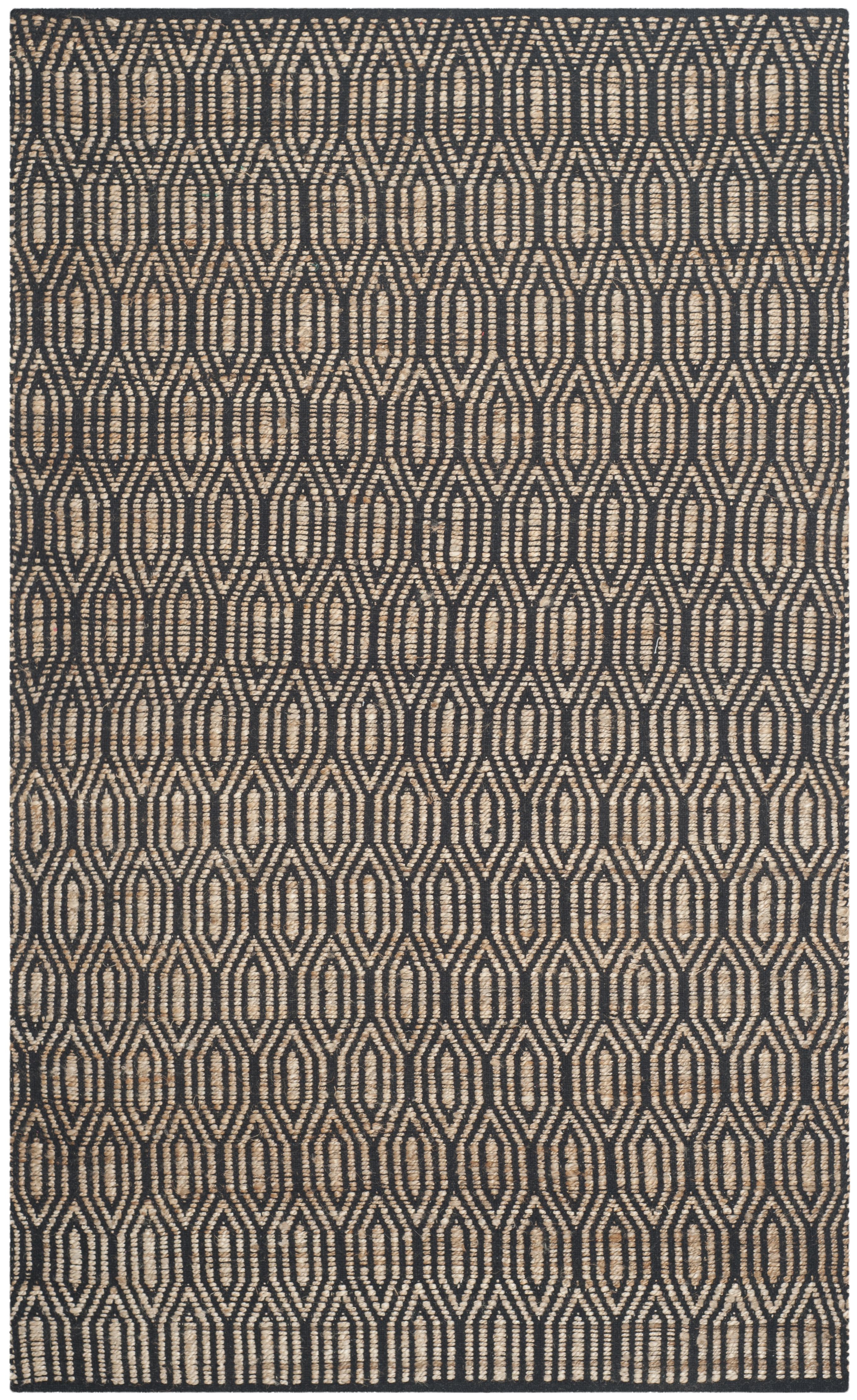 Arlo Home Hand Woven Area Rug, CAP822A, Black/Natural,  5' X 8' - Image 0