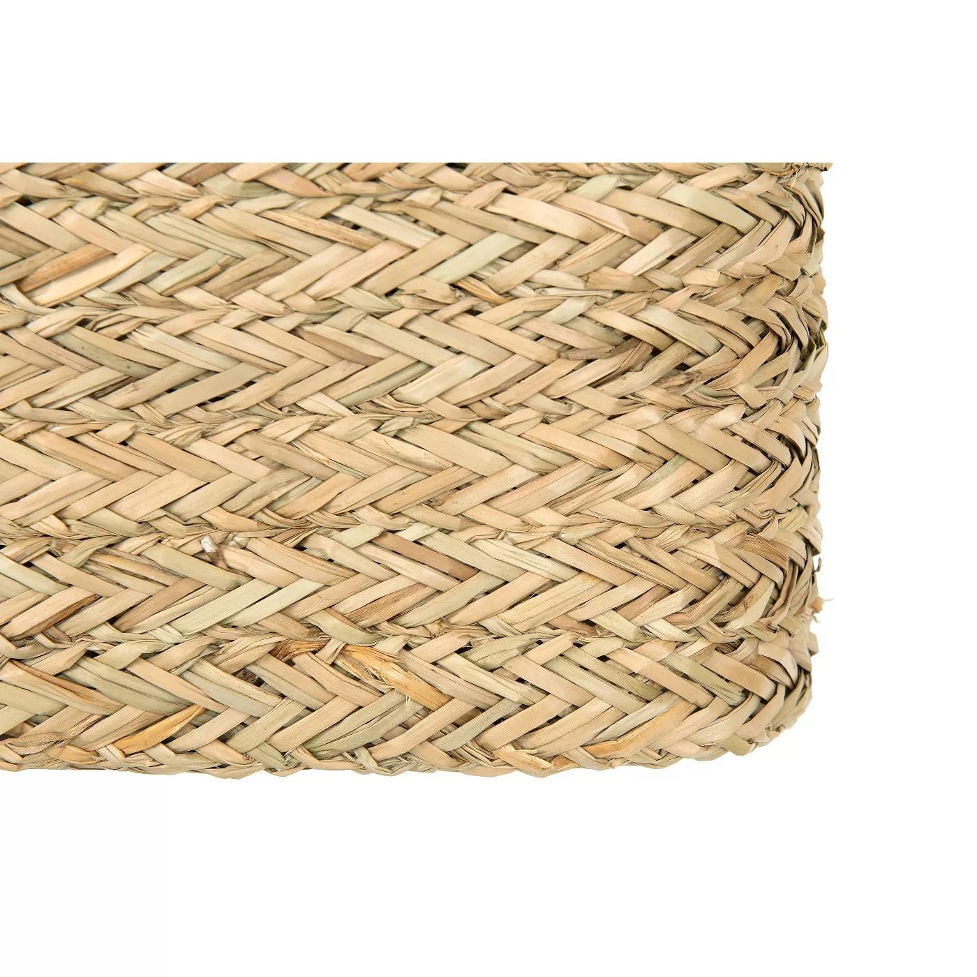 Handwoven Beige Seagrass Wall Baskets (Set of 2 Sizes) - Image 2