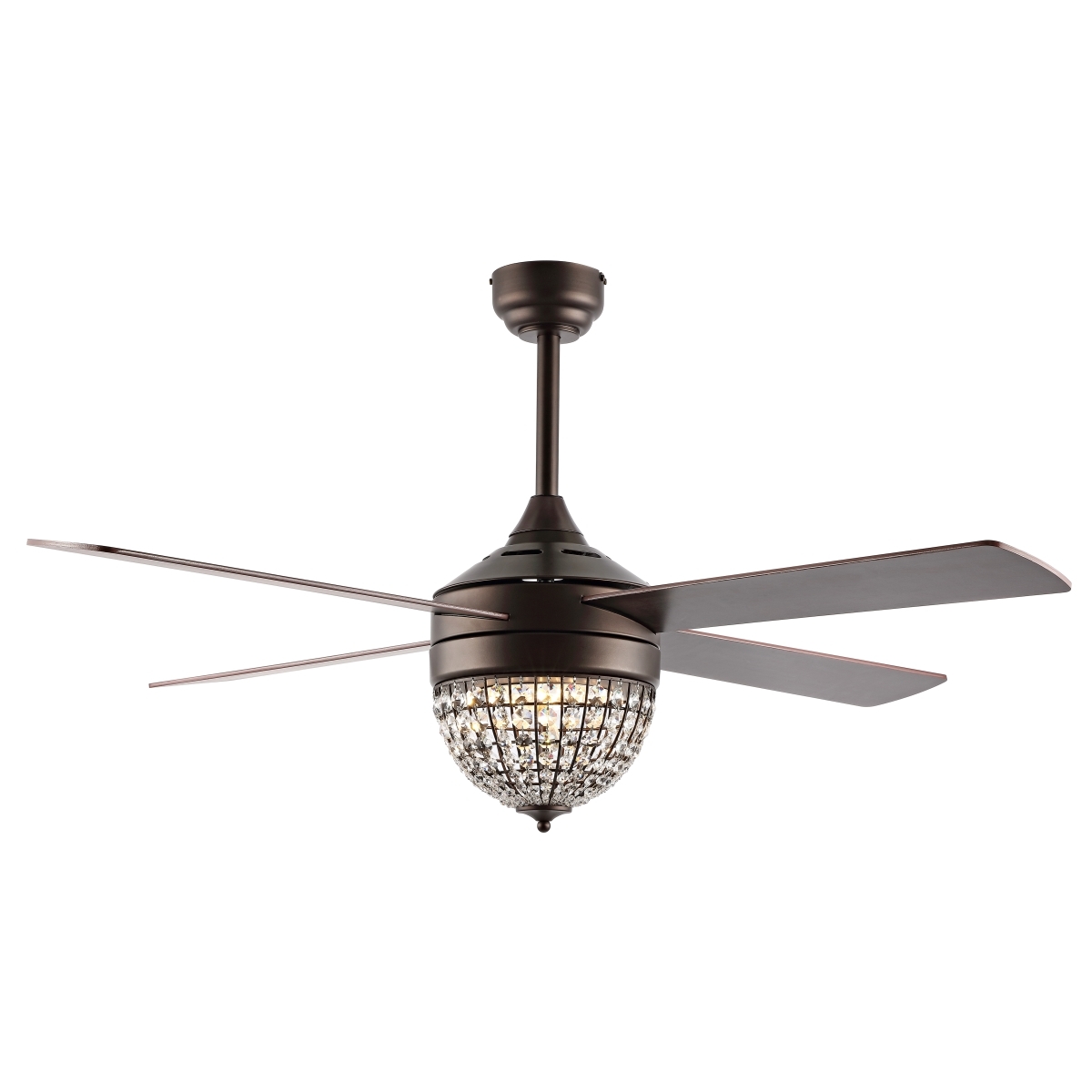 Crista 3Lt 48" Ceiling Fan - Oil Rub Bronze/Clear - Safavieh - Image 7