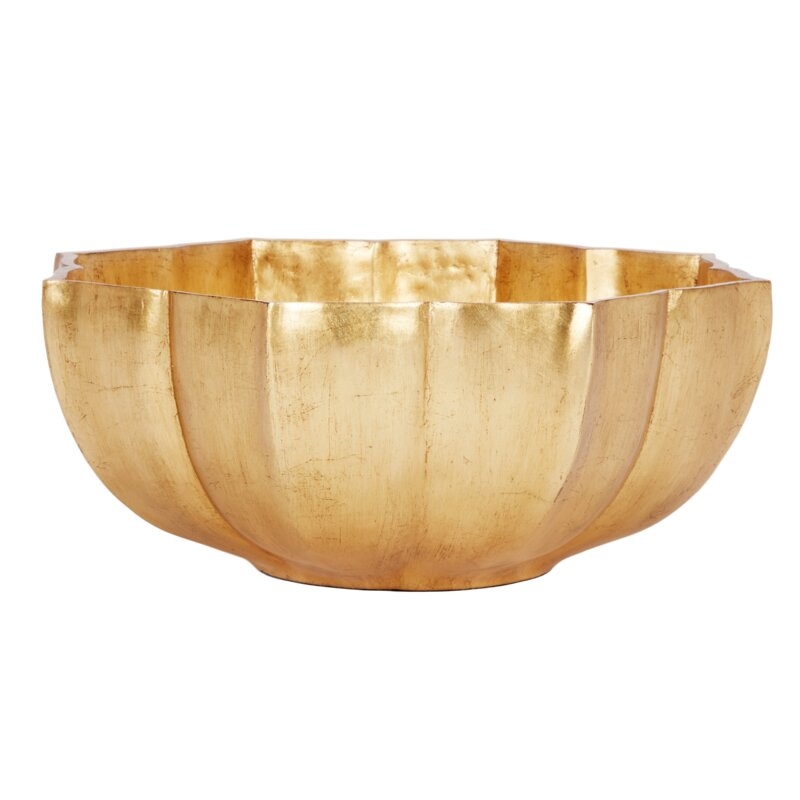 Old World Design Breanne Abstract Decorative Bowl in Gold - Image 0