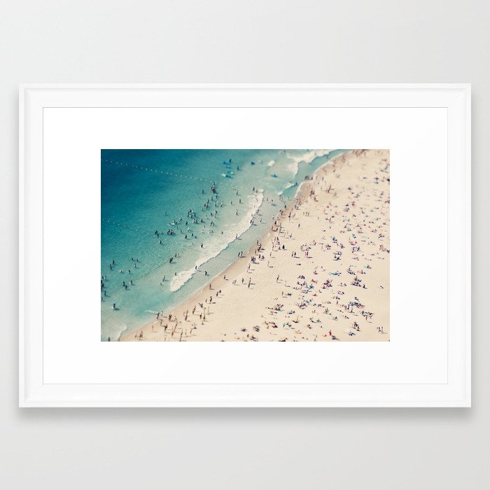 Beach Love V Framed Art Print by Ingrid Beddoes Photography - Scoop White - SMALL-15x21 - Image 0