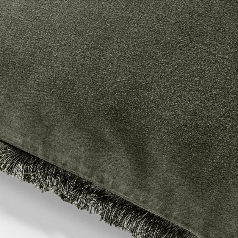 Bettie Forest Green Velvet Throw Pillow Cover 20"x20" - Image 1