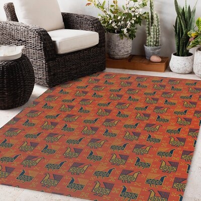 SUSA RED Outdoor Rug By Becky Bailey - Image 0