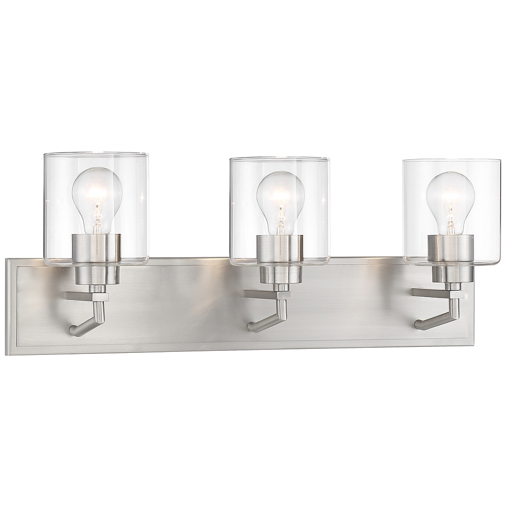 Possini Euro 24" Wide Clear Glass Modern Vanity Wall Light - Style # 78V73 - Image 0