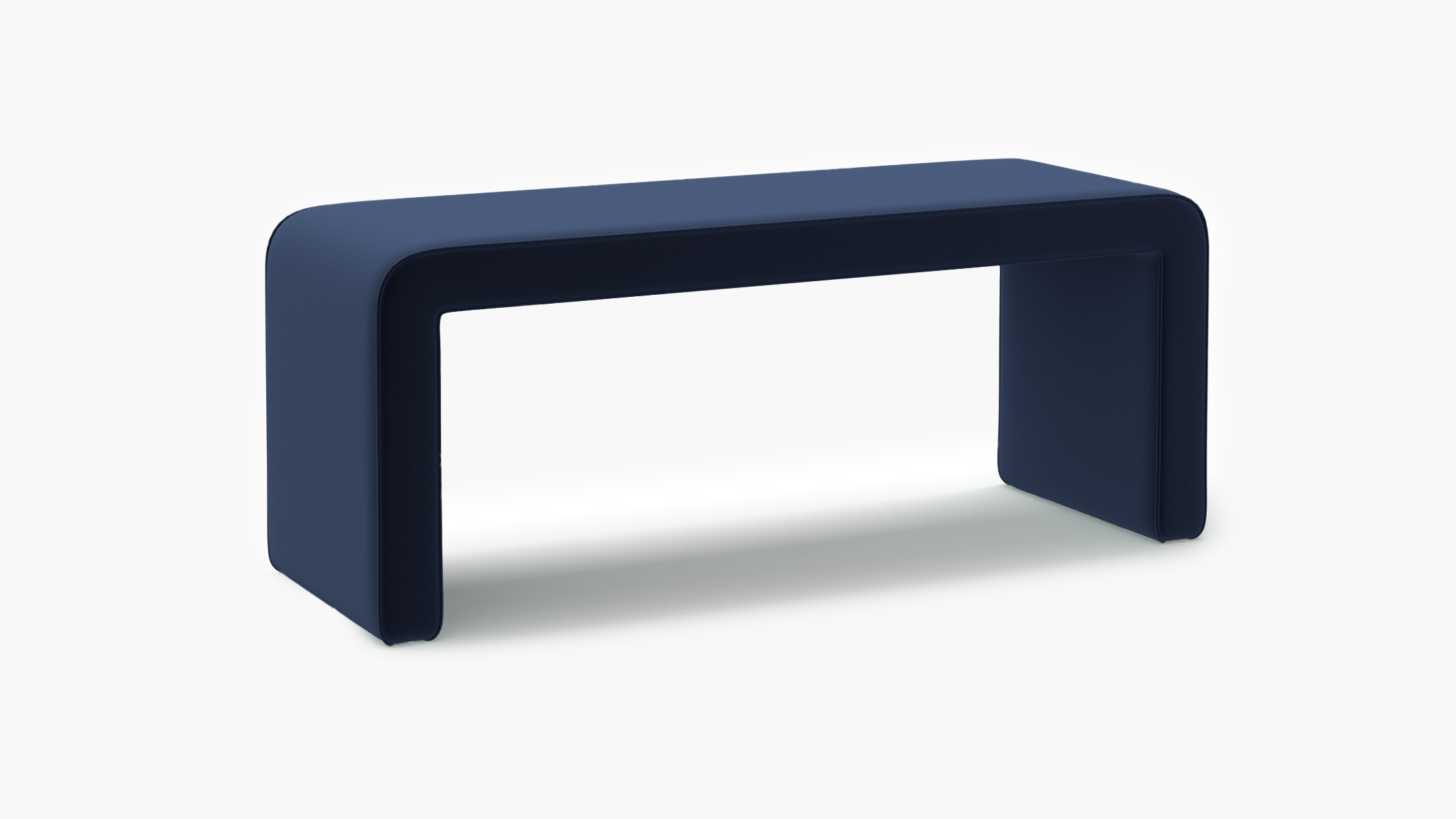 Waterfall Bench, Navy Performance Velvet - Image 1