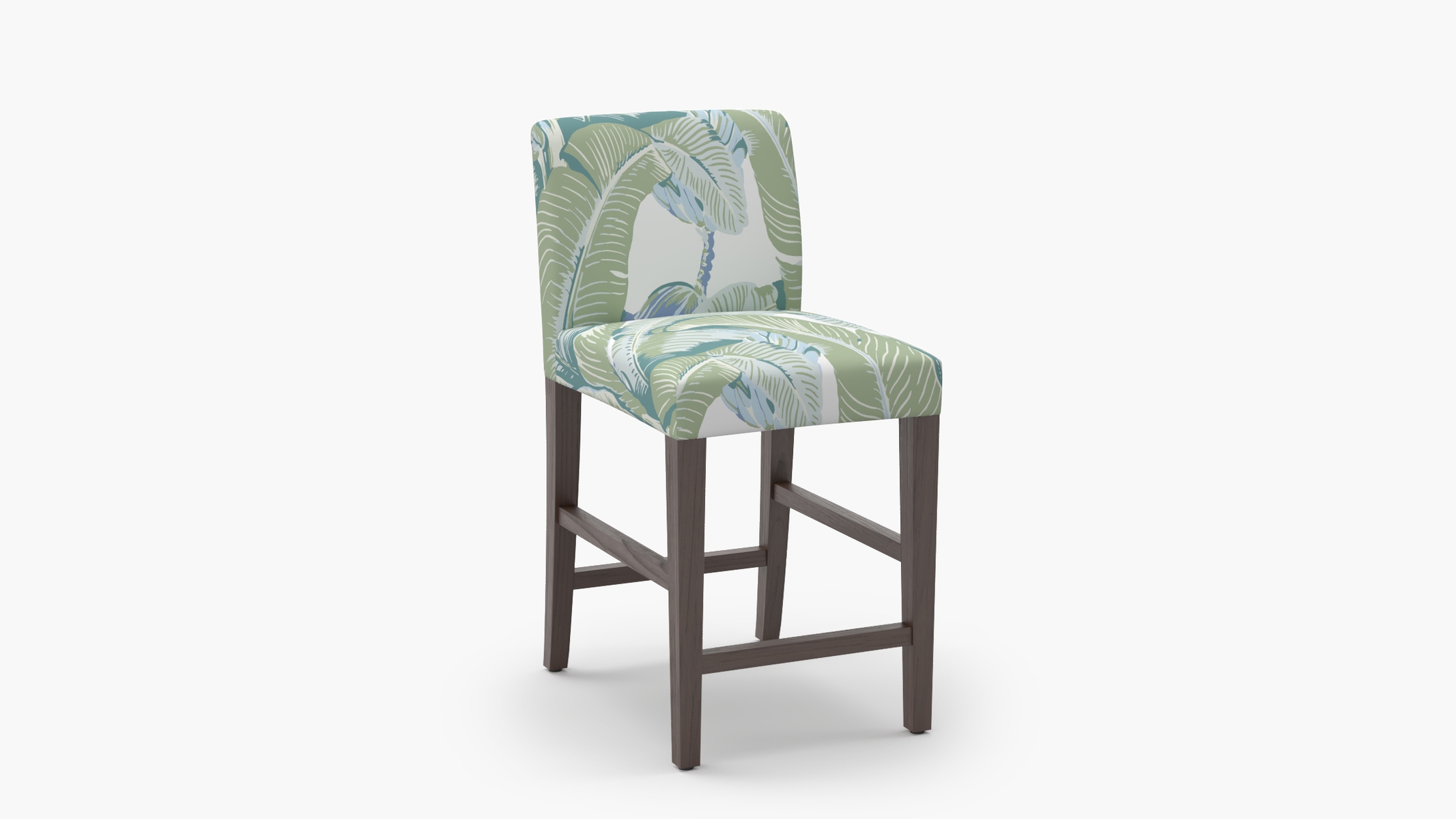 Signature Dining Counter Stool, Pistachio Martinique®, Espresso Square Tapered Leg - Image 1