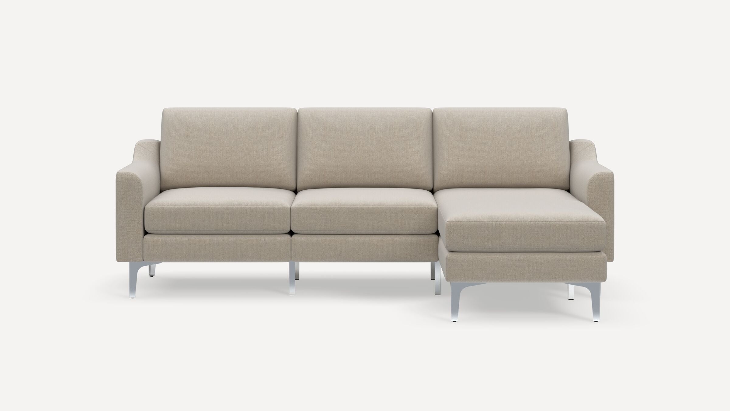 Nomad Sofa Sectional - Georgia Clay - Performance Chenille / Chrome - Metal / Slope - Image 0