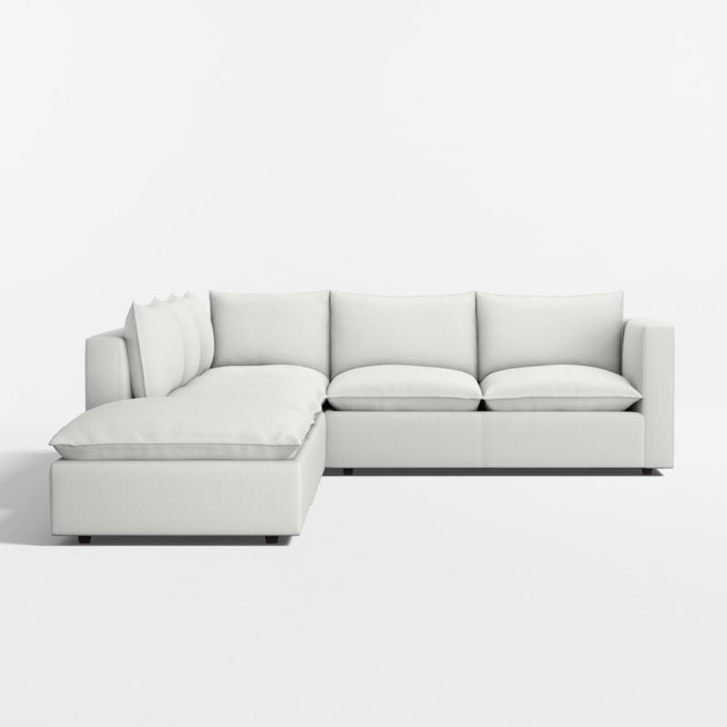 Lotus Modular 4-Piece L-Shaped Sectional Sofa with Ottoman - Image 2