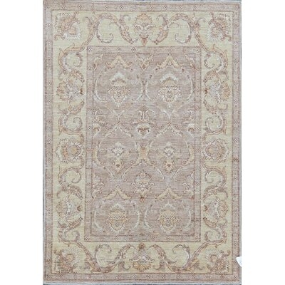 One-of-a-Kind Ziegler Hand-Knotted Gray/Cream 4'9" x 6'9" Wool Area Rug - Image 0