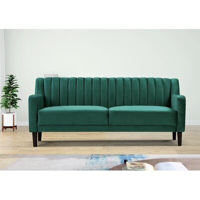 Velvet 73.6'' Square Arm Sofa - Image 0