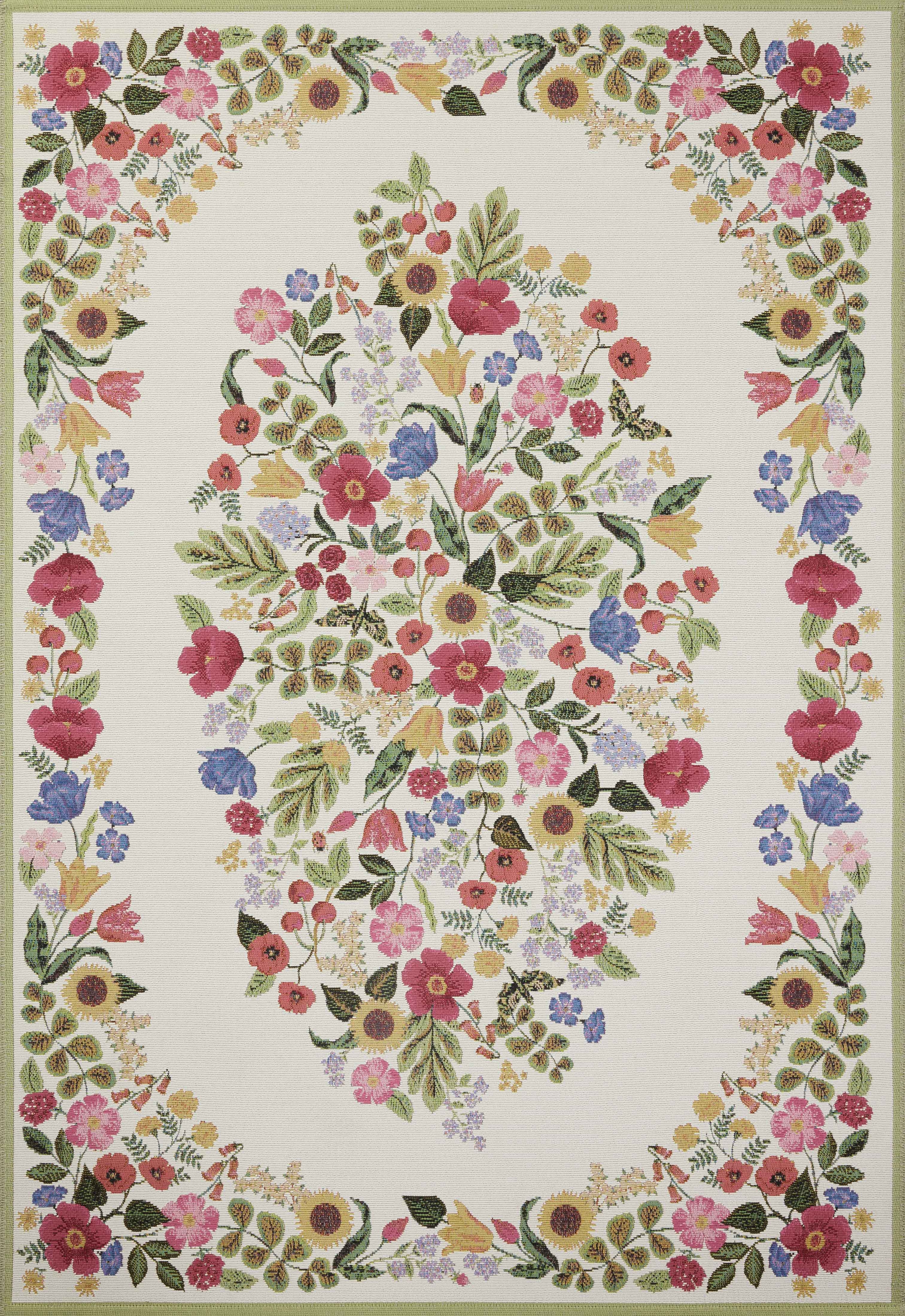 Rifle Paper Co. x Loloi Perennial Cream 6'-7" x 9'-4" - Image 0