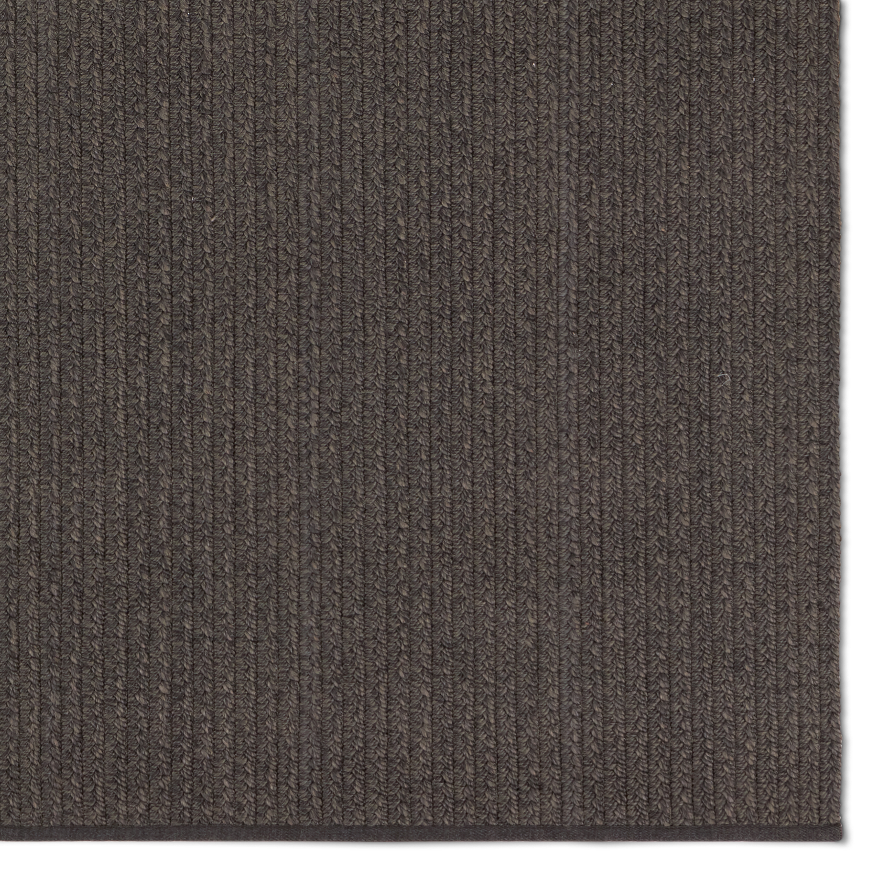 Iver Handmade Indoor/Outdoor Solid Dark Gray Area Rug (8'10"X11'9") - Image 3
