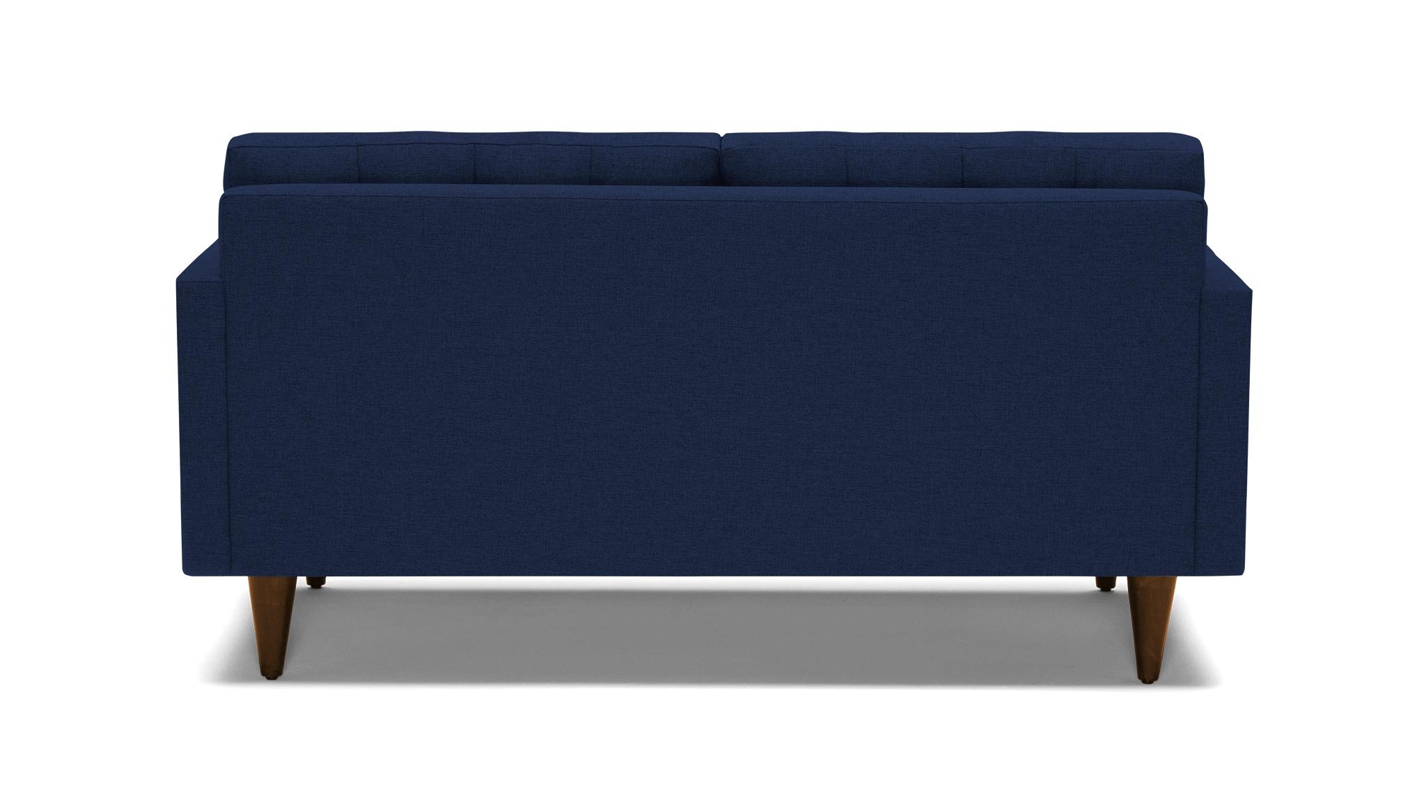 Blue Eliot Mid Century Modern Apartment Sofa - Royale Cobalt - Mocha - Image 4