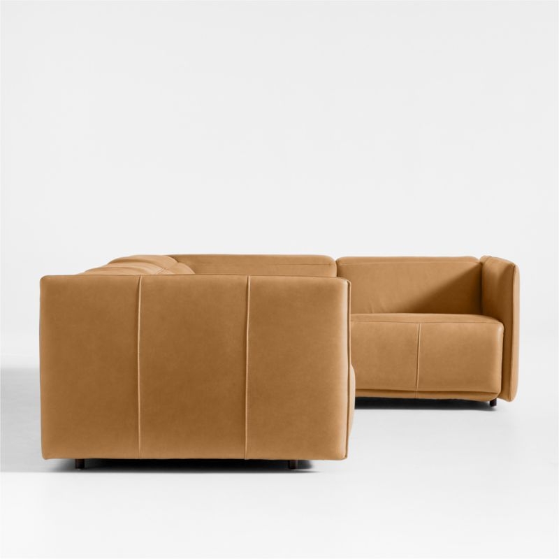 Leisure Power Recliner Leather 4-Piece Sectional Sofa - Image 8