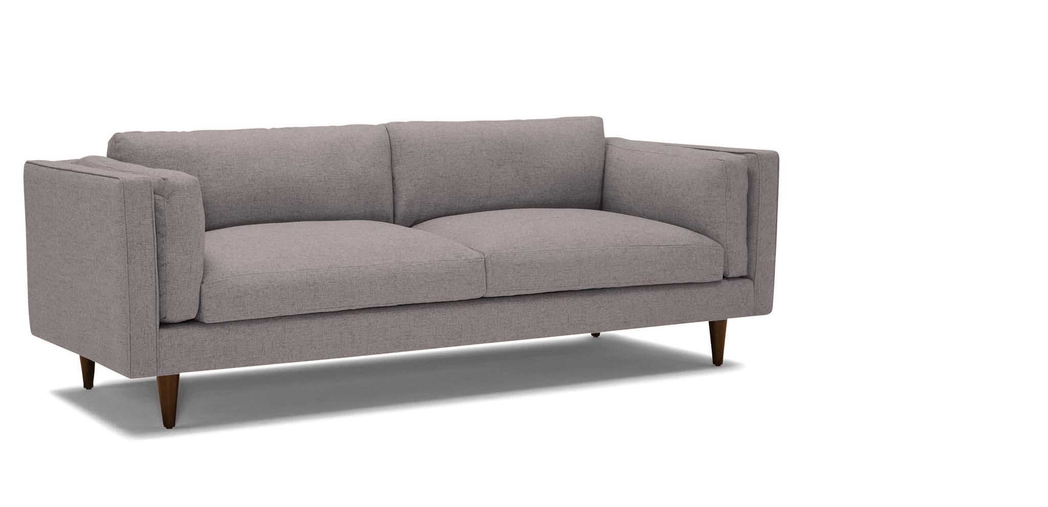 Purple Parker Mid Century Modern Sofa - Sunbrella Premier Wisteria - Mocha - Image 1