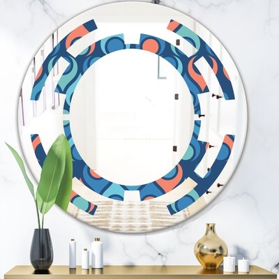 Space Abstract Drops X Modern Frameless Wall Mirror - Image 0