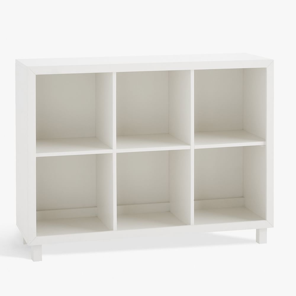 Horizontal Cubby Bookcase, 2x3, Simply White, WE Kids - Image 0