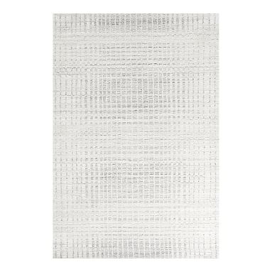 Faded Plaid Rug, 7'x10', Pale Gray - Image 0