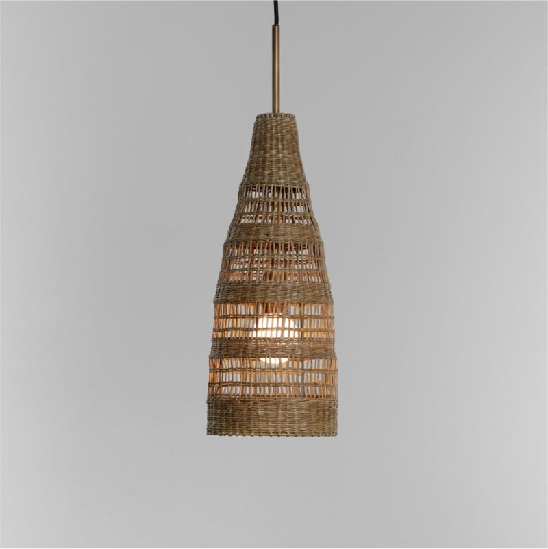 Nossa Small Natural Woven Pendant Light - Image 1