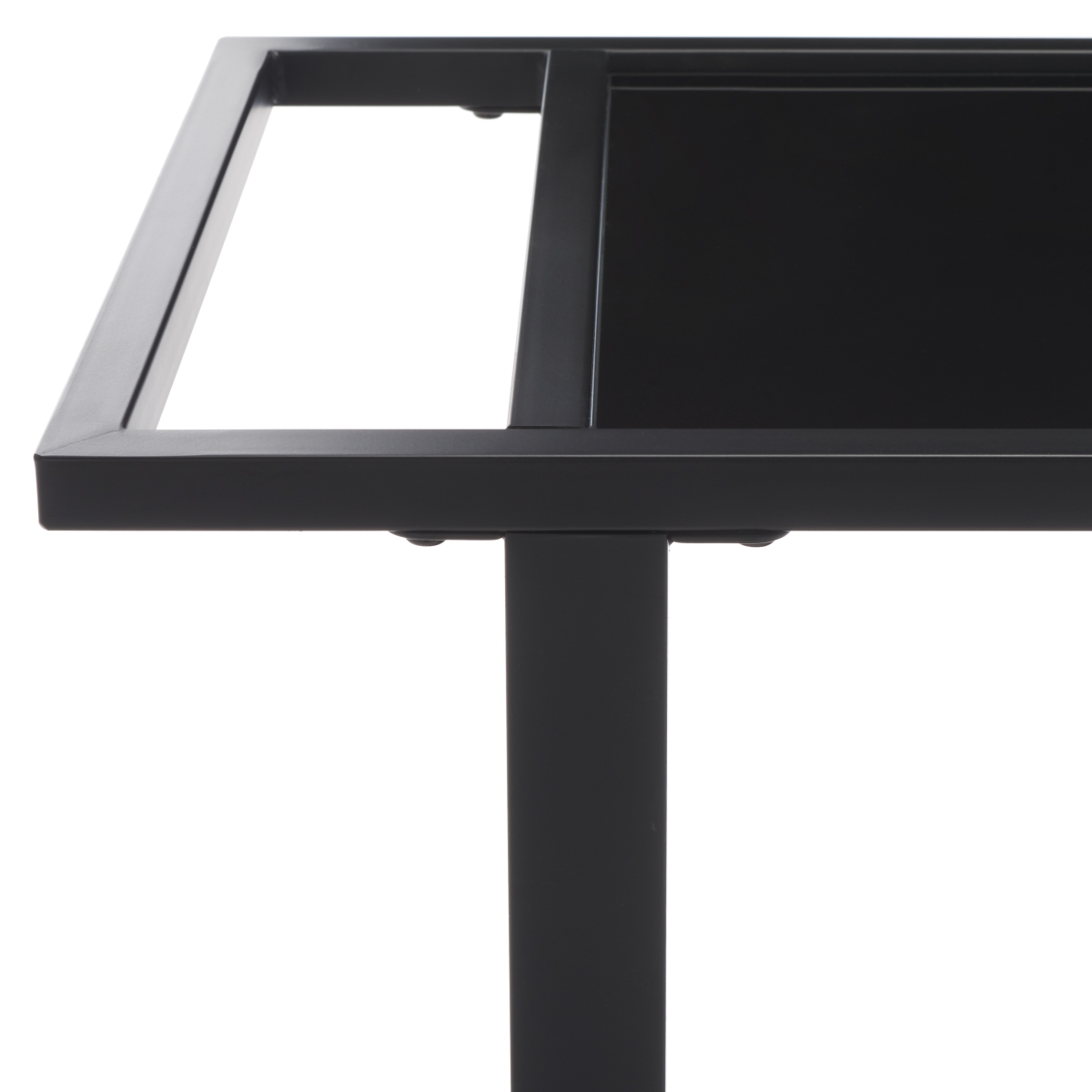 Gaelle 2 Tier Bar Cart With Handle - Matte Black / Black - Safavieh - Image 2